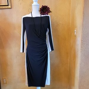 🌈 HP 🌈  Ralph Lauren Colorblock B/W Dress Size  14